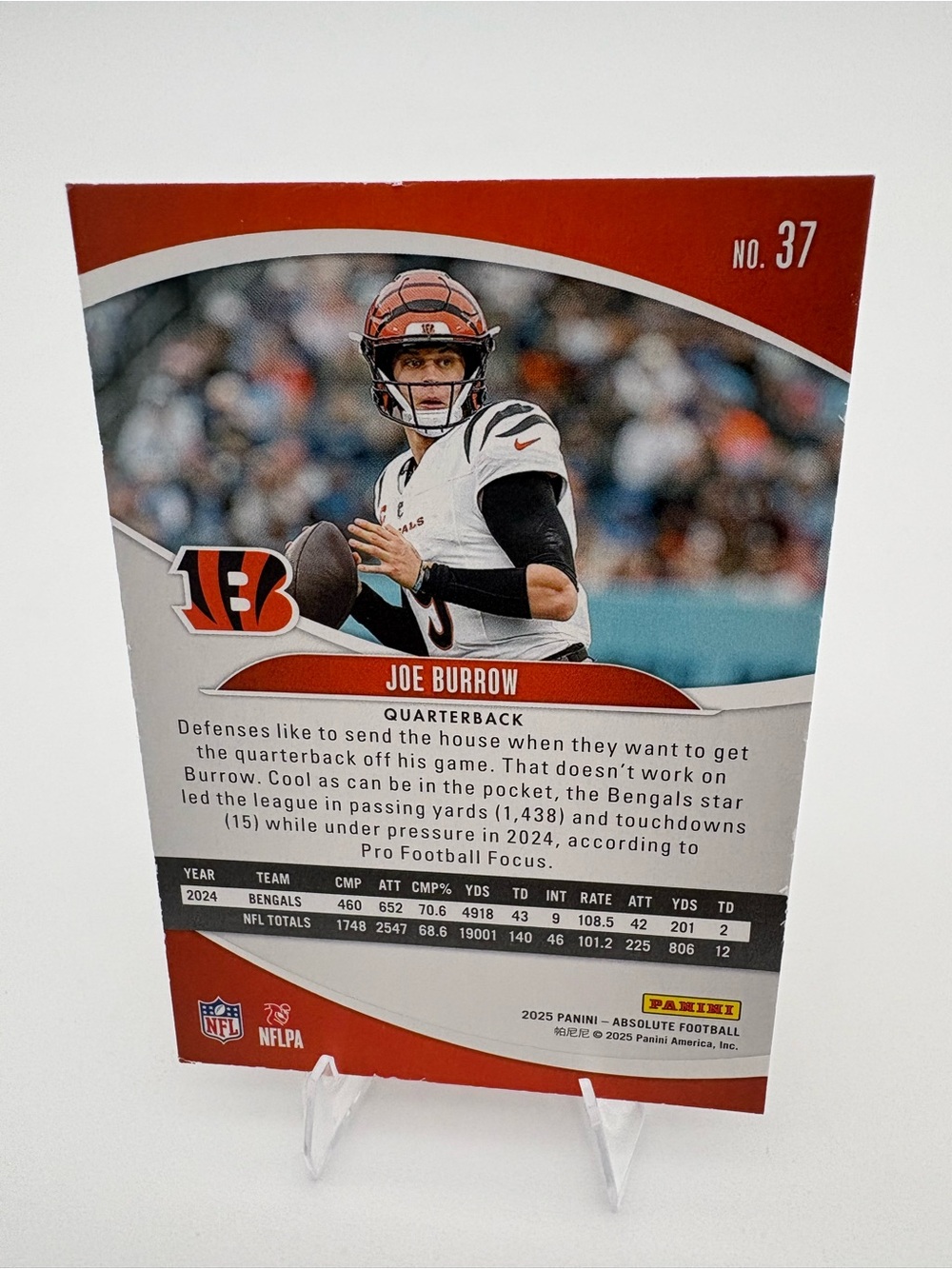Joe Burrow 4-Card Lot 🔥 Color Match Rookies & Panini Select/Absolute 🔥 - Picture 9 of 9